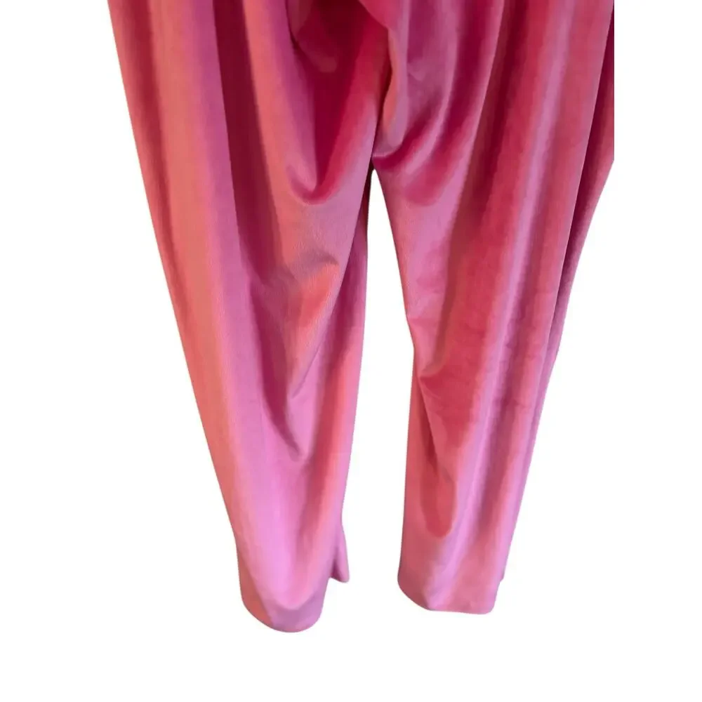 Juicy Couture Womens Velour Pink Track Pants Bling Y2K Size 2X Sleepwear